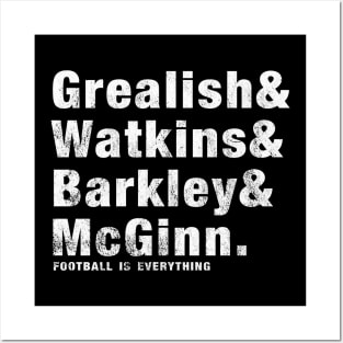 Football Is Everything - Grealish & Watkins & Barkley McGinn Posters and Art